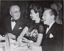 Mickey Rooney original 8x10 press photo 1942 with wife & Louis B Mayer stamped