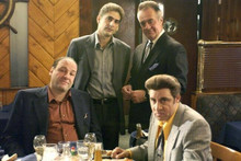 The Sopranos James Gandolfini with his guys in restaurant 4x6 inch photo