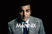 Mike Connors in sports jacket as Mannix with TV logo 4x6 inch photo