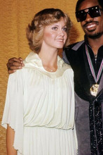 Olivia Newton-John Stevie Wonder 1970's attending Grammy Awards 4x6 inch photo