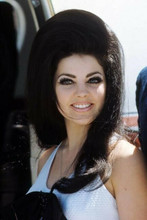 Priscilla presley smiling portrait in white dress 1960's with big hair 4x6 photo