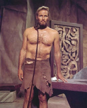 Charlton Heston bare chested as Taylor in court room Planet of the Apes 8x10