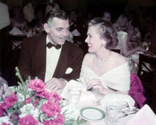 Clark Gable rare image dining with his wife circa 1940's at Hollywood 8x10 photo