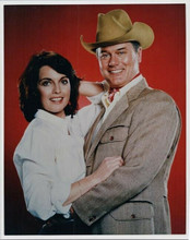 Dallas classic early season Larry Hagman Linda Gray studio portrait 8x10 photo