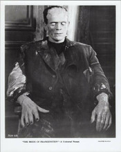 Boris Karloff The Bride of Frankenstein as The Monster sits in chair 8x10 photo
