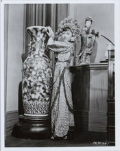 Anna Mae Wong full length pose in Chinese costume by large vase 8x10 photo