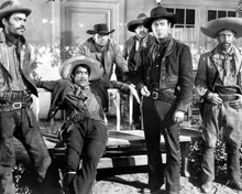 Anthony Quinn as Mexican bandit Robert Taylor & men Ride Vaquero 8x10 photo