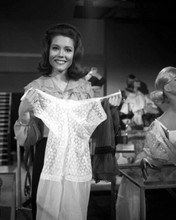 Diana Rigg holds nightdress smiling The Avengers TV series 8x10 photo