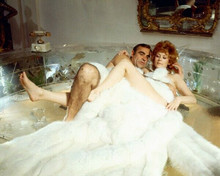 Diamonds Are Forever Sean Connery Jill St. John in bed with furs 8x10 photo