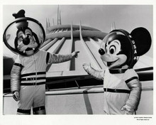Disneyland Tomorrowland in Anaheim Goofy & Mickey Mouse in spacesuits 8x10 photo