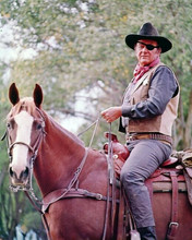 John Wayne on horseback as Rooster Cogburn in True Grit 8x10 photo