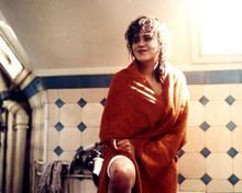 Maria Schneider wearing bath robe smiling Last Tango in Paris 8x10 photo