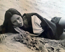 Laura Gemser on sand recoiling at dead animal Erotic Nights of Living Dead 8x10