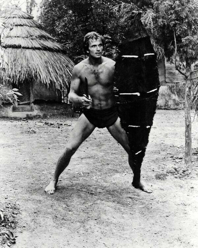 Ron Ely Full Length As Tarzan From Classic TV Series In African Village ...