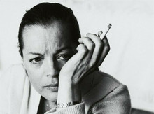 Romy Schneider intense portrait holding cigarette 8x10 photo