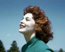 Tina Louise circa 1963 wears green sweater smiling broadly in profile 8x10 photo