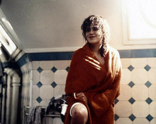 Maria Schneider in bath robe on set Last Tango in Paris 8x10 inch photo