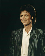 Sir Cliff Richard 1980's in concert pose in black suit 8x10 inch photo