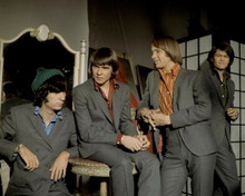 The Monkees TV series Davy Michael Peter & Micky in grey suits on set 8x10 photo