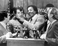 Rocky II 8x10 inch photo Carl Weathers Sylvester Stallone at press conference