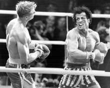 Rocky IV 8x10 inch photo Sylvester Stallone punches Dolph Lundgren
