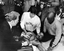 Rocky 4 Sylvester Stallone checks on Carl Weathers on floor 8x10 inch photo