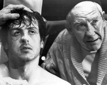 Rocky II Sylvester Stallone Burgess Meredith ringside 8x10 inch photo