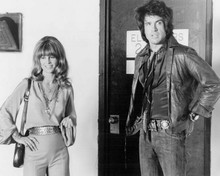 Shampoo 1974 Julie Christie Warren Beatty in leather jacket as George 8x10 photo
