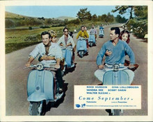 Come September Lollobrigida Hudson Darin Day rides Vespa scooters 8x10 photo