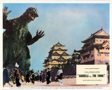 Godzilla vs The Thing 8x10 inch photo pedestrians flee Godzilla on street