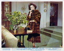 Elizabeth Taylor full length pose in fur coat on telephone Butterfield 8 8x10
