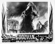 Godzilla King of the Monsters 8x10 photo Godzilla eats train destroying Tokyo