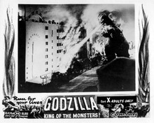 Godzilla King of the Monsters 8x10 photo Godzilla breathes fire Tokyo building