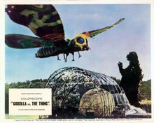 Godzilla vs The Thing giant flying creature about to attack Godzilla 8x10 photo