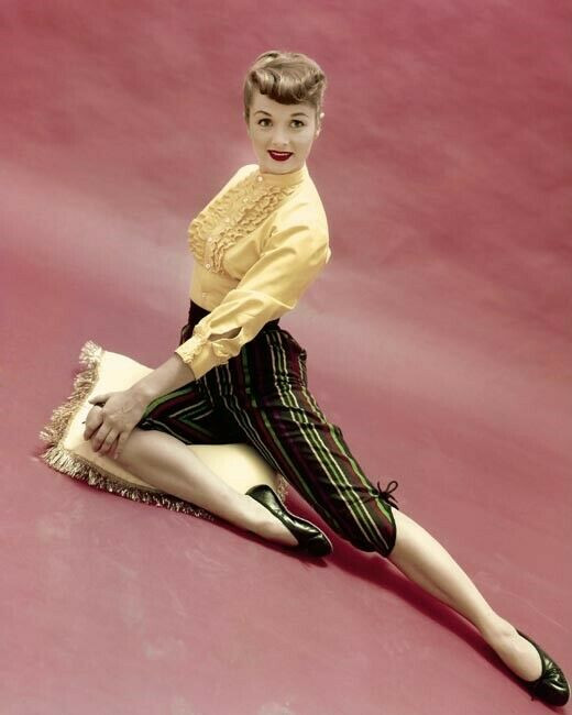 Debbie Reynolds leggy glamour pose 1950's full length studio 8x10 inch  photo - The Movie Store