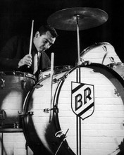 Buddy Rich legendry drummer playing his drums in concert 1960's 8x10 inch photo