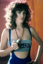 Kelly Le brock pin-up in low cut workout top Weird Science 4x6 inch photo