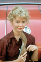Tuesday Weld cute pose in brown shirt early 1960's 4x6 inch photo