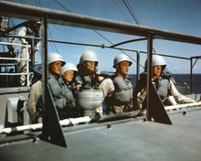 The Enemy Below Robert Mitchum David Hedison on deck USS Whitehurst 8x10 photo
