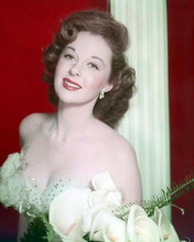 Susan Hayward in plunging neckline white sequined dress 1940's era 8x10 photo