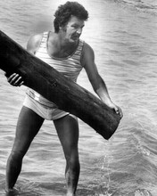 The Beachcombers TV series Bruno Gerussi lifting log in ocean 8x10 inch photo