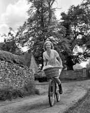 Hayley Mills rides bike between takes Sky West and Crooked 1965 8x10 inch photo