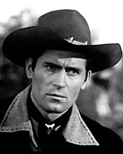 Clint Walker in black jacket and western hat as Cheyenne 8x10 inch photo