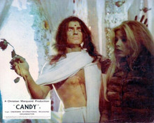 Candy 1968 movie Marlon Brando as Grindl Ewa Aulin in fur coat 8x10 inch photo