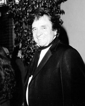 Johnny Cash in tuxedo smiles for press circa 1985 8x10 inch photo