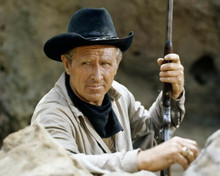 Lloyd Bridges holds rifle in 1965 western TV series The Loner 8x10 inch photo