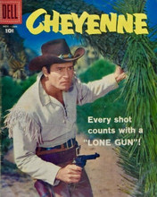 Cheyenne TV series comic book cover art Clint Walker gun drawn 8x10 inch photo