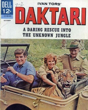 Daktari Yale Summers Cheryl Millder Hedley Mattingly leopard in Land Rover 8x10