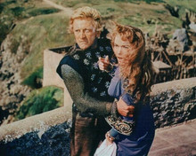 The Vikings 8x10 inch photo Kirk Douglas grabs Janet Leigh on castle