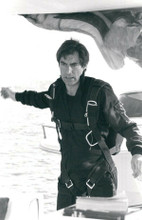 Timothy Dalton in parachute outfit on yacht The Living Daylights 8x10 inch photo